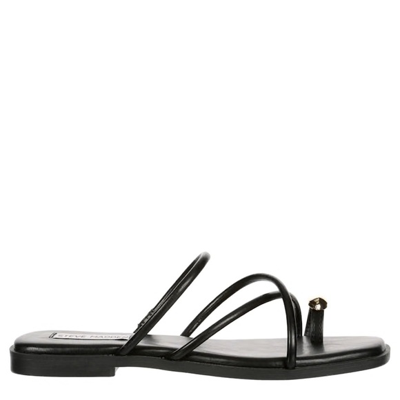 Steve Madden Black and Gold Strappy Sandals - Picture 5 of 6
